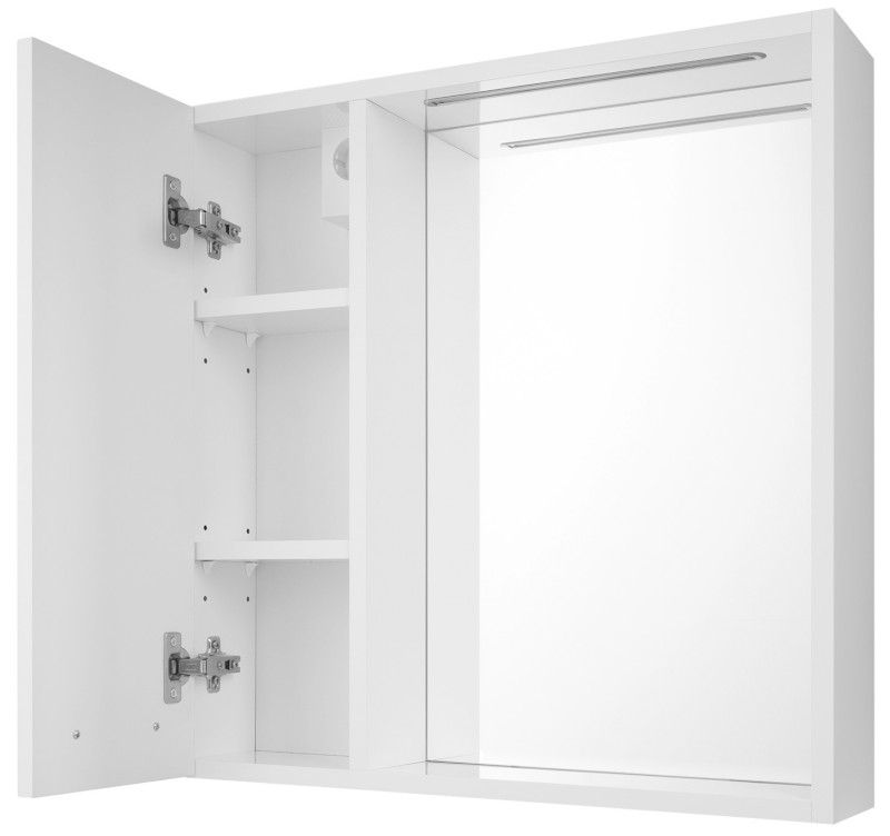 ZOJA/KERAMIA FRESH STRIP galerka s LED osvětlením, 60x60x14cm, levá, bílá 45021S