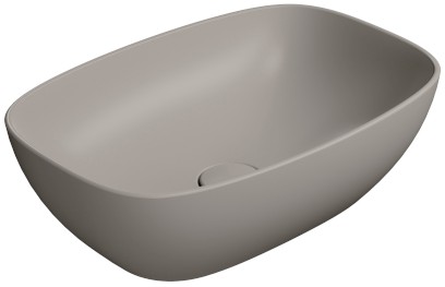 NUBES keramické umyvadlo na desku 50x35cm, tortora mat 978405