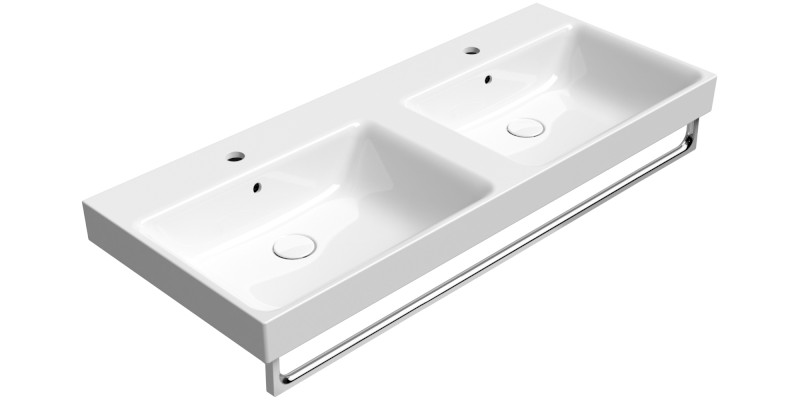NUBES keramické dvojumyvadlo 120x50cm, bílá ExtraGlaze 9625111