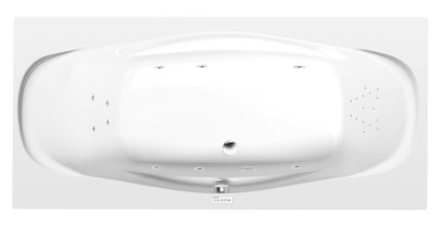 GARDA hydromasážní vana, 190x90x44cm, Highline Hydro, chrom 14111.5010