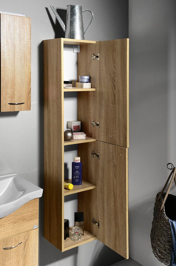 ZOJA/KERAMIA FRESH skříňka vysoká 30x140x20cm, dub platin 51157