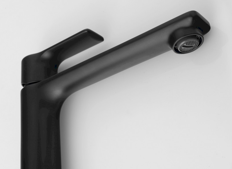 PAX stojánková umyvadlová baterie vysoká, prodloužená hubice, černá mat XA07/15