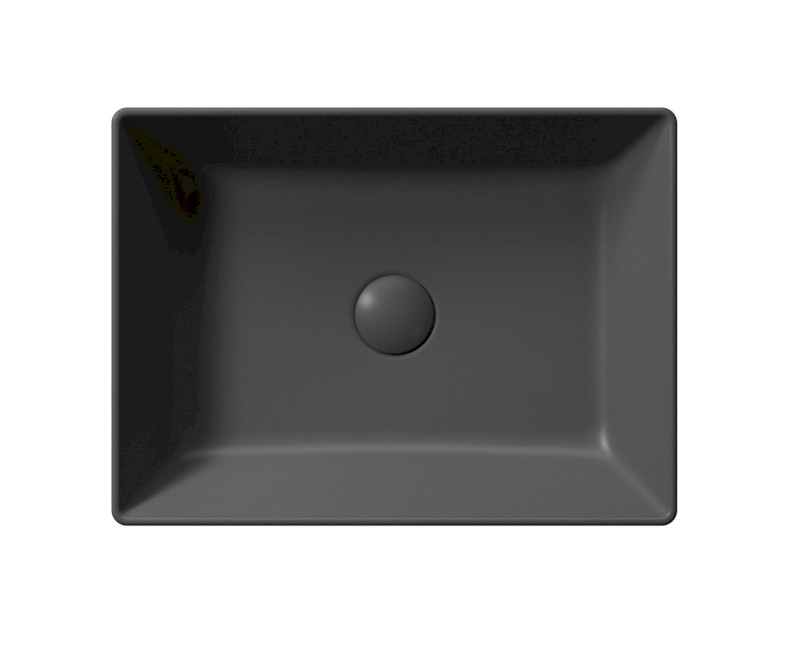 KUBE X keramické umyvadlo na desku, 50x37cm, černá mat 942926