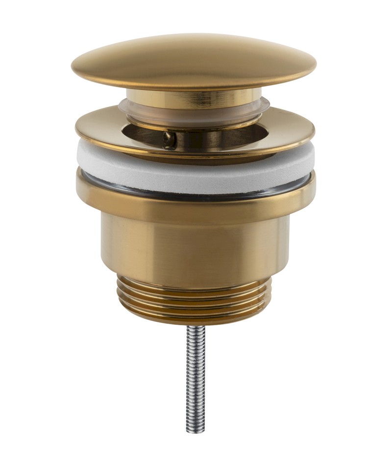 Umyvadlová výpust 5/4“, click-clack, velká zátka, 10-55mm, zlato mat CV1002GB