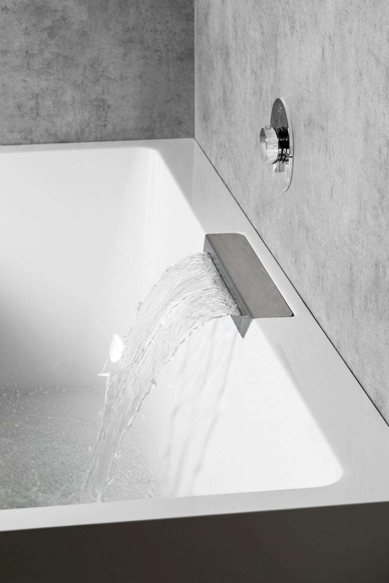 CASCATA L MONOLITH obdélníková vana 180x80x60cm, kaskáda nerez 73836ML.100