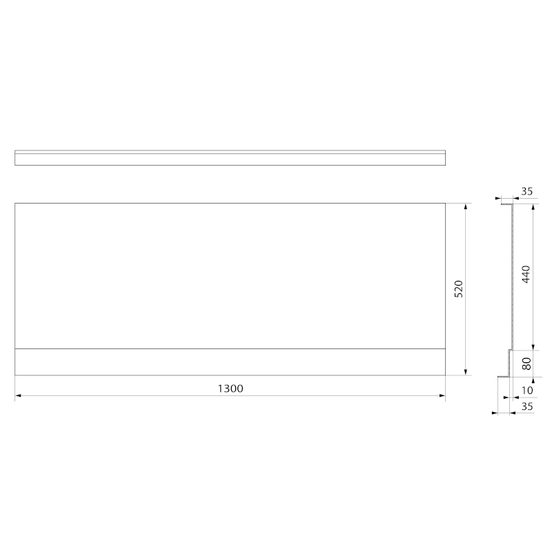 COUVERT NIKA panel čelní 130x52cm 72852