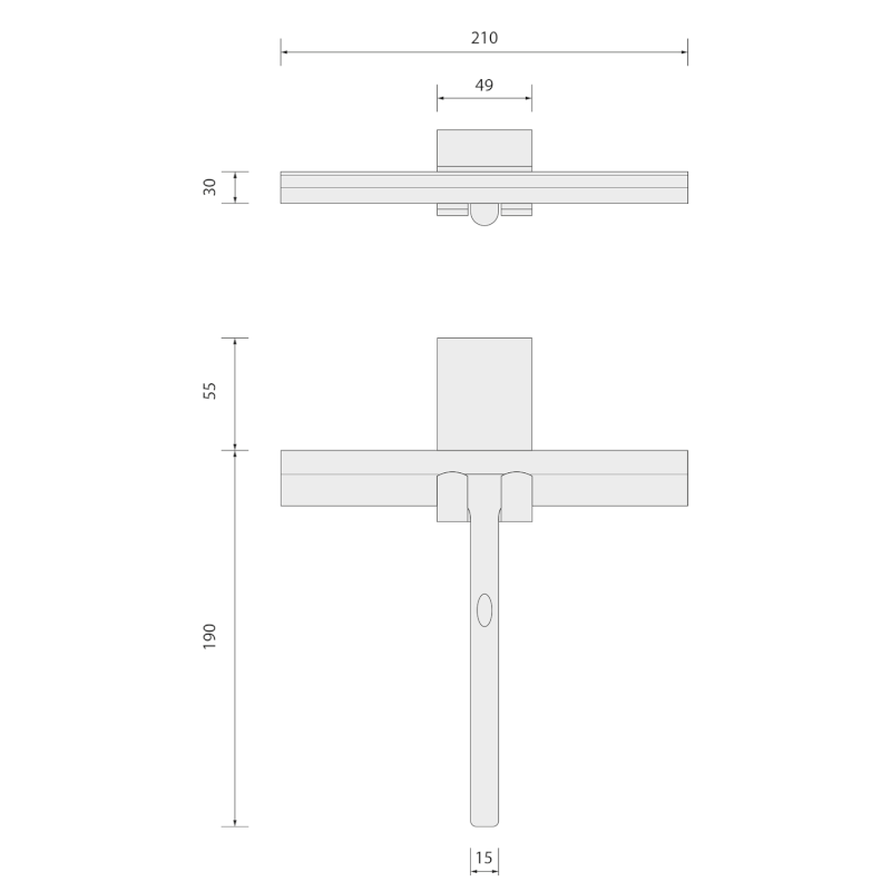 Stěrka do sprchy, včetně uchycení na zástěnu, bílá mat 72825.11