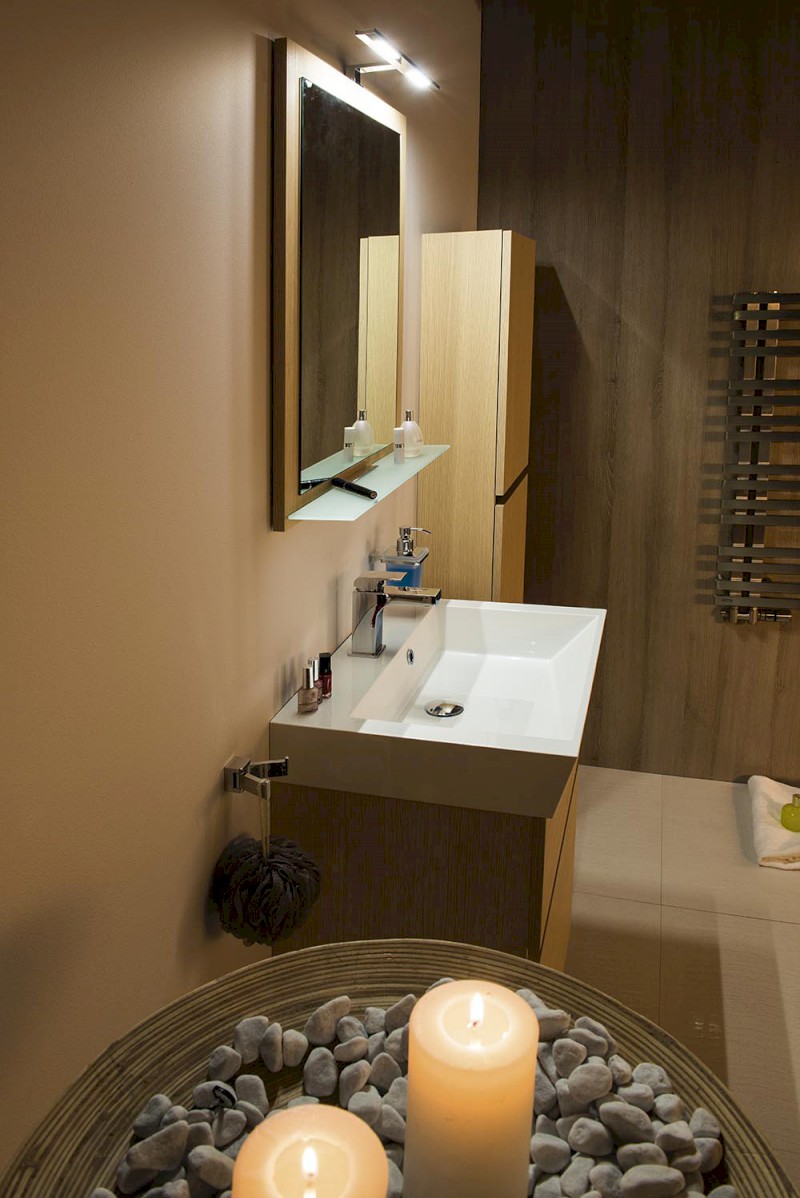 NIROX zrcadlo v rámu 60x80cm, bílá mat NX608-3131