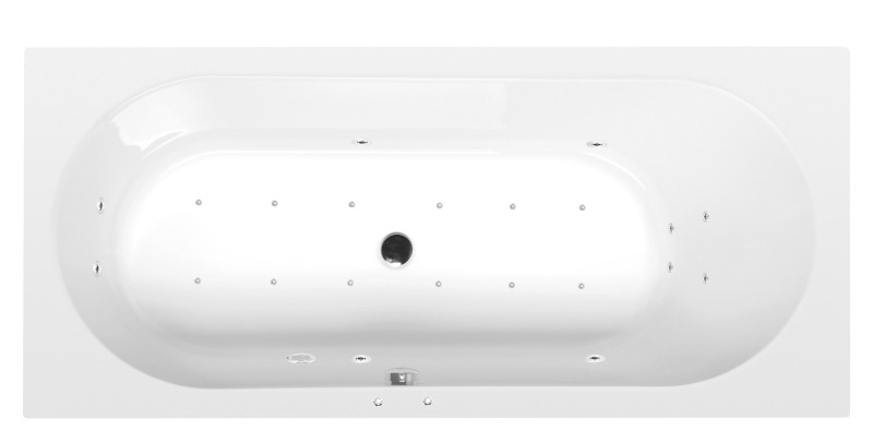 ASTRA B hydromasážní vana, 165x75x48cm, Active Hydro-Air, chrom 32611.2010