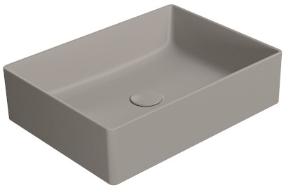 KUBE X keramické umyvadlo na desku, 50x37cm, tortora mat 942905
