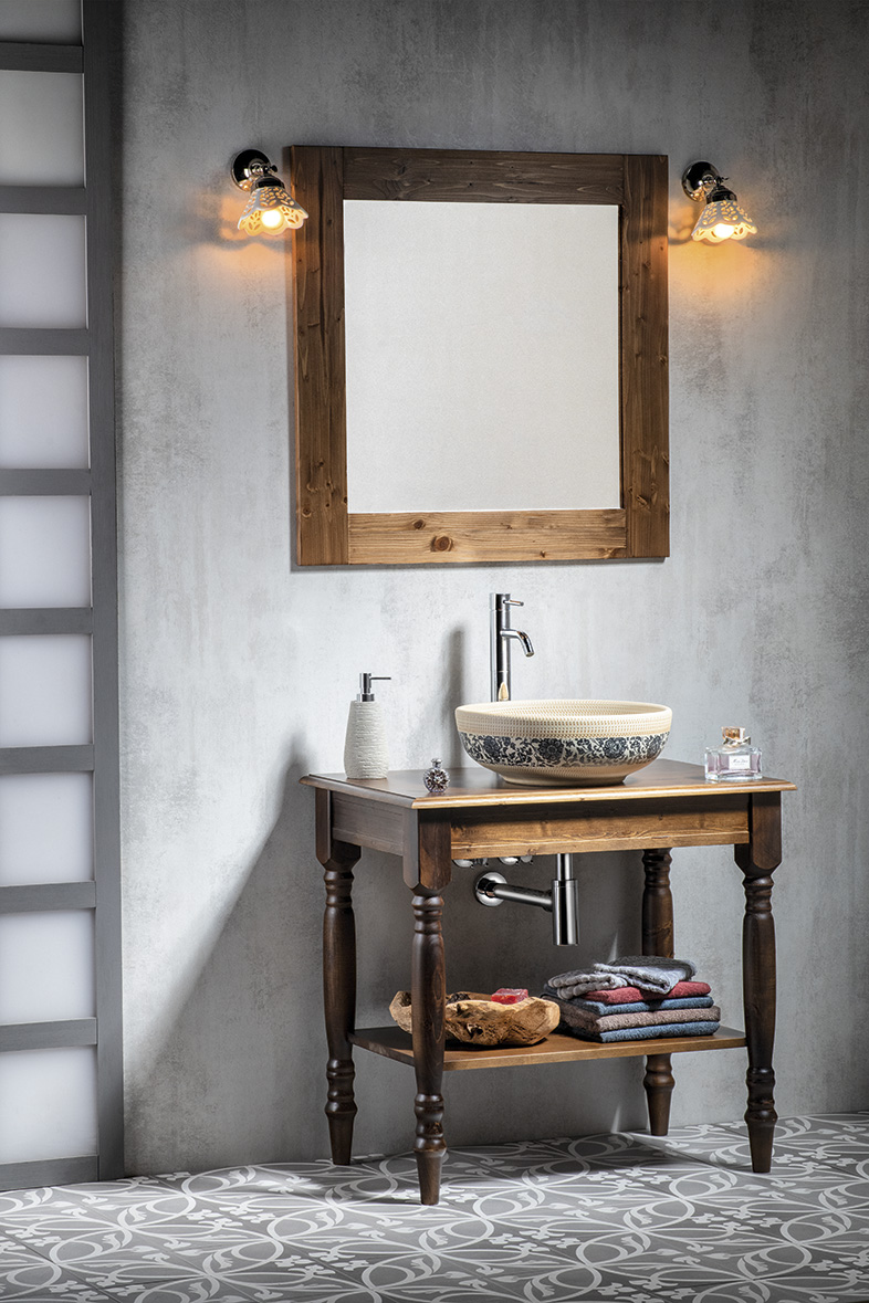 CIMBURA umyvadlový stolek 80x50x75cm, mořený smrk CIM851