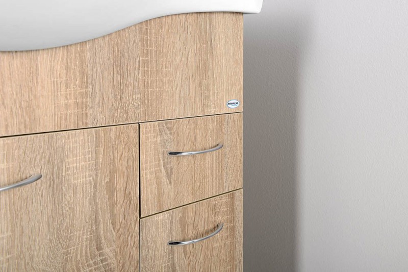 KERAMIA FRESH umyvadlová skříňka 74,5x74x34,7cm, dub platin 50083