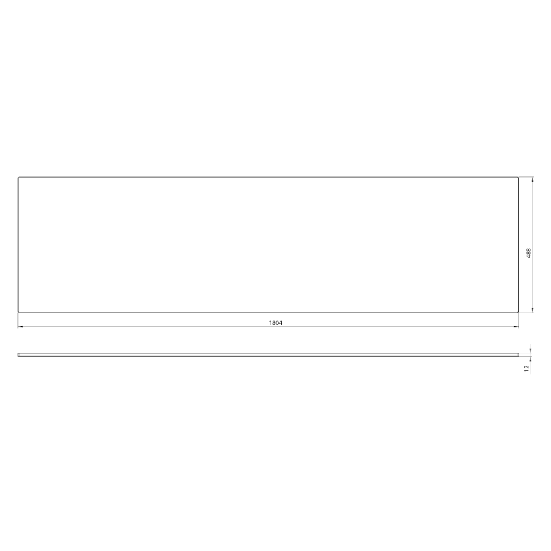 Deska Rockstone 180,4x1,2x48,8cm, bílá mat WR008-0101