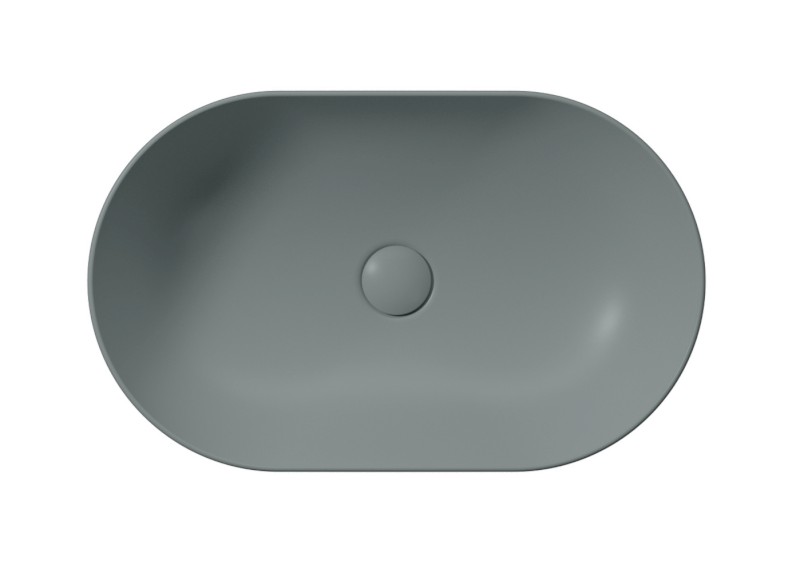 PURA keramické umyvadlo na desku 60x37cm, agave mat 883404