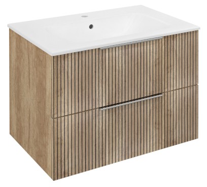 CIRASA umyvadlová skříňka 69,8x52x46cm, dub Alabama strip CR701-2322