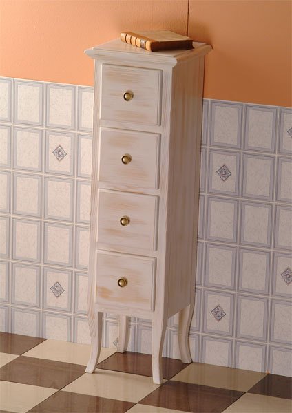 RETRO skříňka 35x119x33cm, starobílá 1694