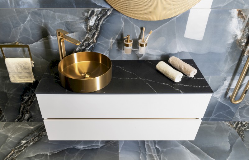 ODETTA umyvadlová skříňka 118x50x43,5cm, bílá lesk DT120-3030