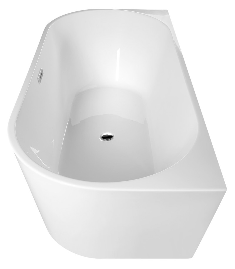 TAJO nástěnná stojící vana, 170x80cm, bílá E1980