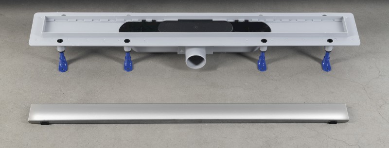 FLISE podlahový žlab s nerezovým roštem i pro dlažbu, L-710, DN50 73671