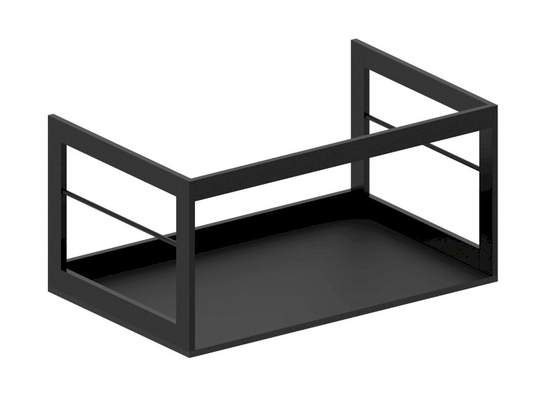 NUBES/NORM konstrukce pod umyvadlo 80x50cm, černá mat MSN8028