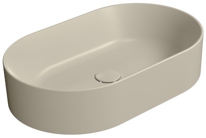 KUBE X keramické umyvadlo na desku, 60x37cm, oválné, creta mat 945808