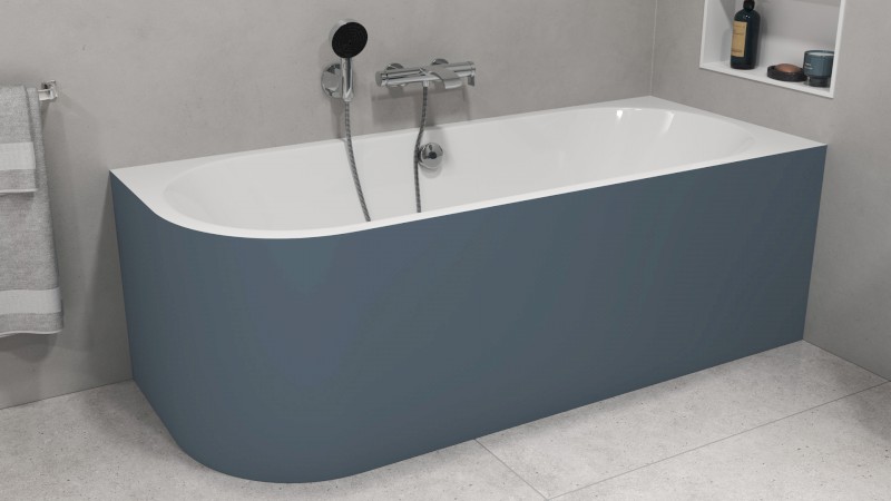 VIVA R MONOLITH asymetrická vana 180x75x60cm, bílá/siena 72129M.42