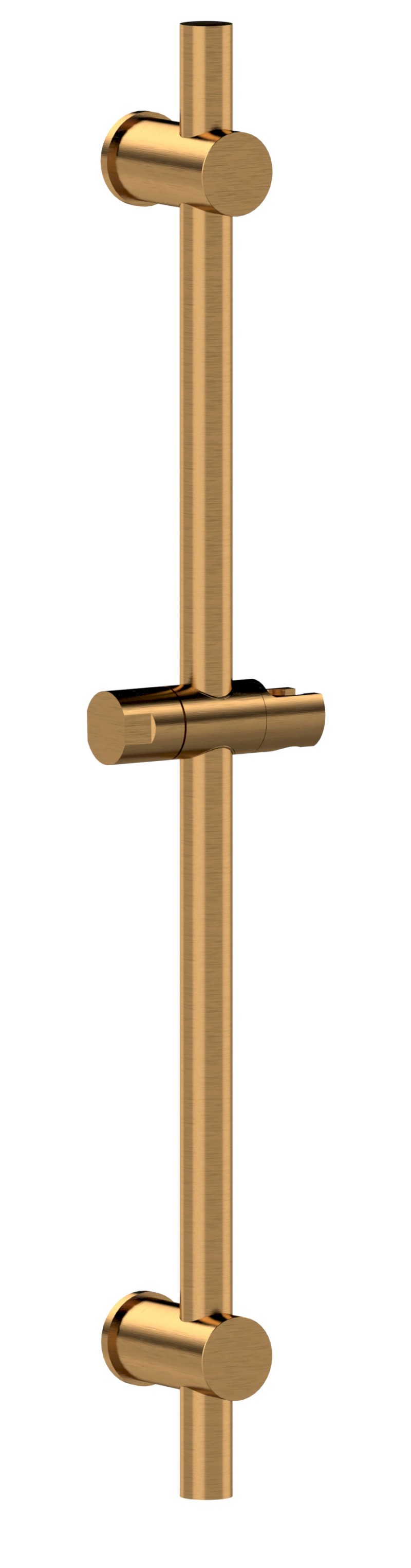 Sprchová tyč, posuvný držák, kulatá, 700mm, zlato mat SC019