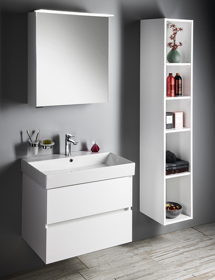 LINEX galerka s LED osvětlením, 60x70x15cm, levá/pravá, bílá LX060-0030