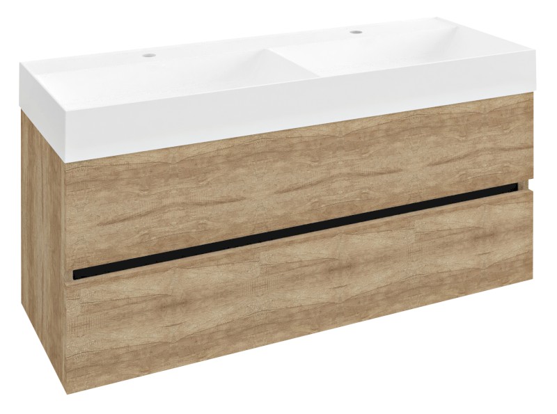 ODETTA umyvadlová skříňka 118x50x43,5cm, dub Alabama DT120-2222