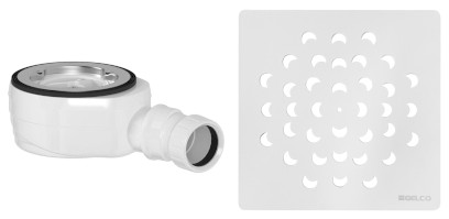 Vaničkový sifon, průměr otvoru 90 mm, DN40, krytka bílá KSM104W-SN90