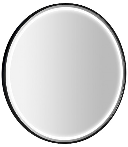 KADRIS kulaté zrcadlo s LED osvětlením ø 80cm, černá mat KD080