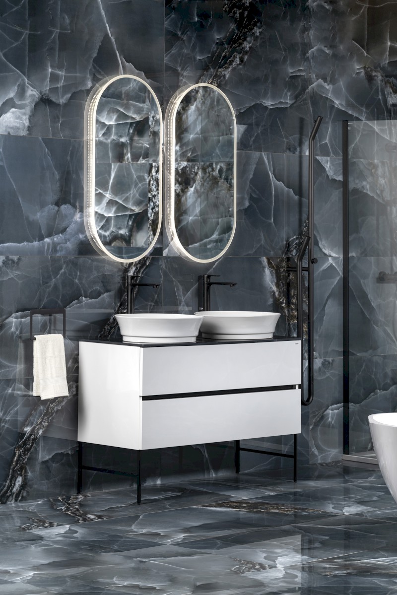 MINOX oválné zrcadlo s LED osvětlením 50x100cm MX250