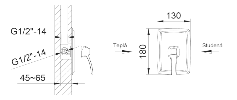 DREAMART podomítková sprchová baterie, 1 výstup, chrom DA041
