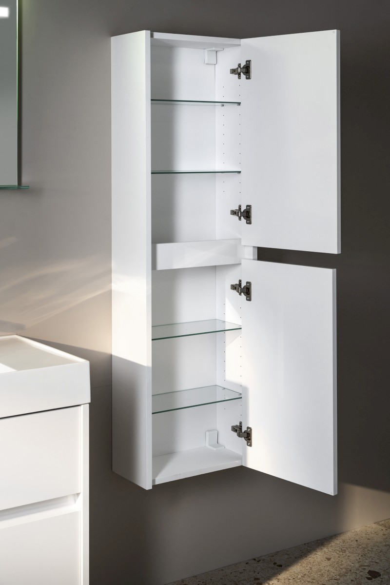 NIRONA skříňka vysoká 35x140x30cm, 2x dvířka, levá/pravá, bílá NR350-3030