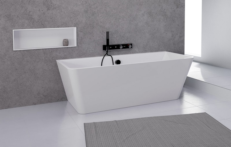 LIBERTA D nástěnná stojící vana 170x78x60cm, bílá 20392