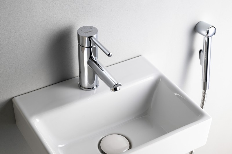 RHAPSODY stojánková umyvadlová baterie s bidetovou sprchou, chrom 1209-09