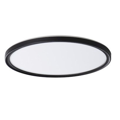AZPO stropní LED svítidlo, ø 420mm, 22W, IP54, černá mat 31505