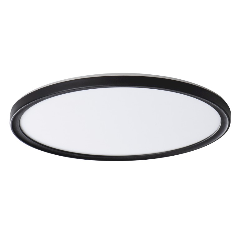 AZPO stropní LED svítidlo, ø 420mm, 22W,3000/4000/6000K, IP54, černá mat 31517