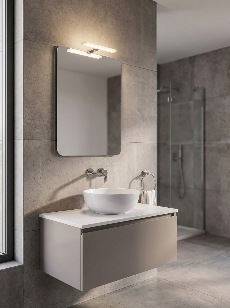 ISHAPE zrcadlo s broušenou hranou 50x70cm, zakulacené rohy, CU free AG457