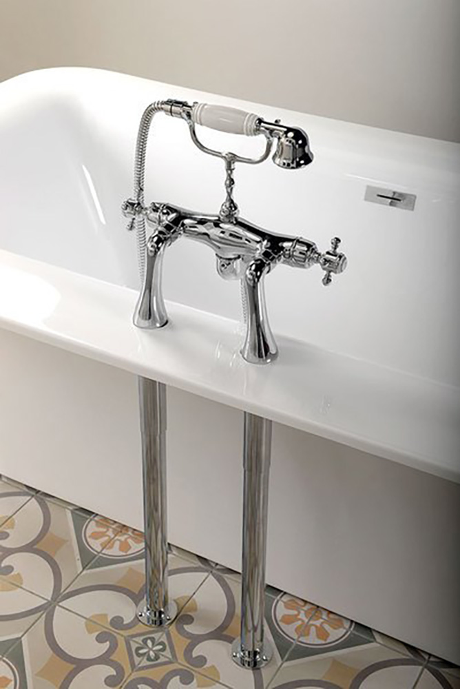 ANTEA připojení pro instalaci vanové baterie na okraj vany (pár), chrom 9851