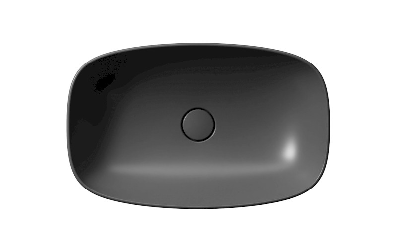 NUBES keramické umyvadlo na desku 60x38cm, černá mat 978326