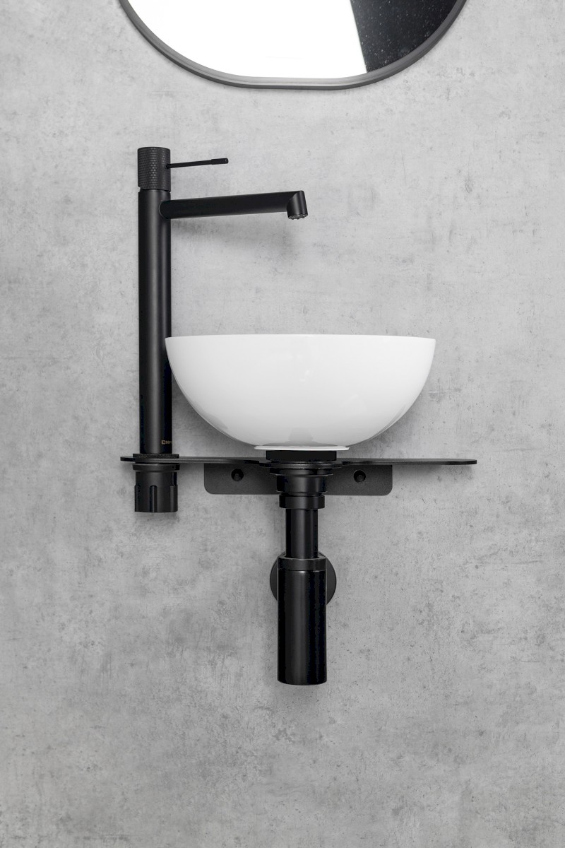 MINOR umývátko na desku, litý mramor, Ø 26cm, bílá MR260