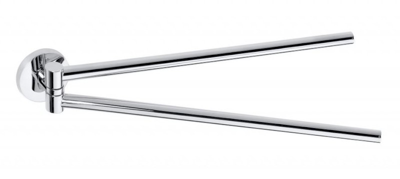 X-ROUND dvojitý držák ručníků otočný 420mm, chrom XR405