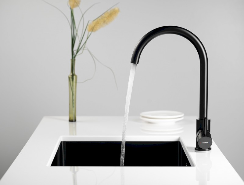 TRONA stojánková dřezová baterie, černá mat JK649B