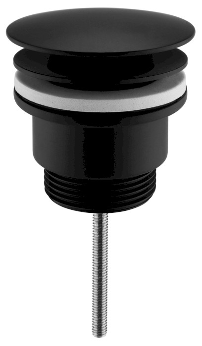 Umyvadlová výpust 5/4“, neuzavíratelná, velká zátka, 5-65mm, černá mat CV3004B
