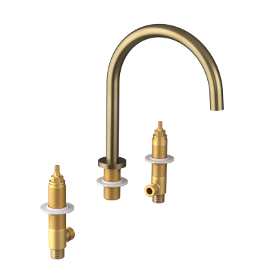 ULTRAMIX tělo tříprvkové stojánkové umyvadlové baterie, zlato mat UT017G-1