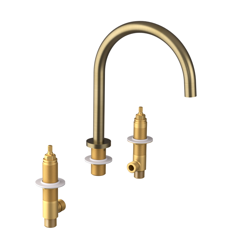 ULTRAMIX tělo tříprvkové stojánkové umyvadlové baterie, zlato mat UT017G-1