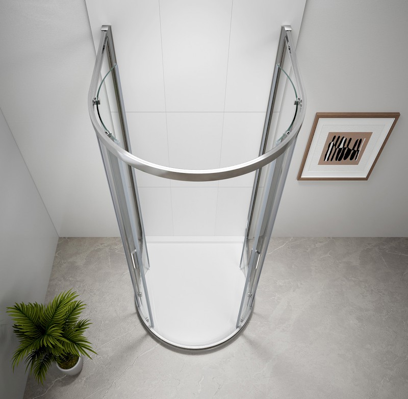 EASY půlkruhová sprchová zástěna 900x900mm, čiré sklo EL4615