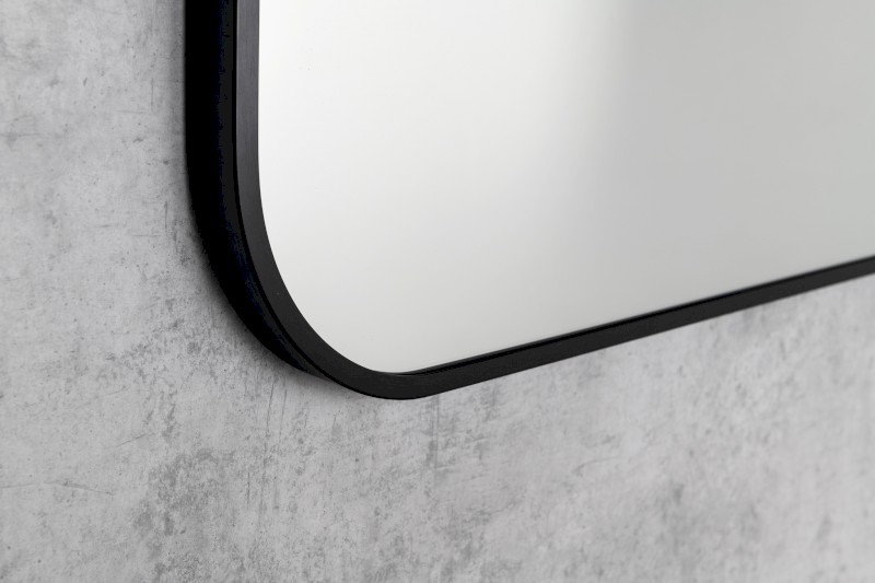 AROWANA zrcadlo v rámu 100x70cm, černá mat AWB1070