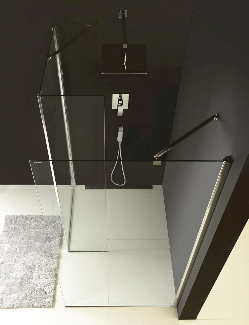 MODULAR SHOWER stěna k instalaci na zeď, pro připojení pevného panelu, 800 mm MS2A-80